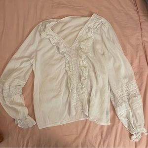 White top/bikini coverup, brand new